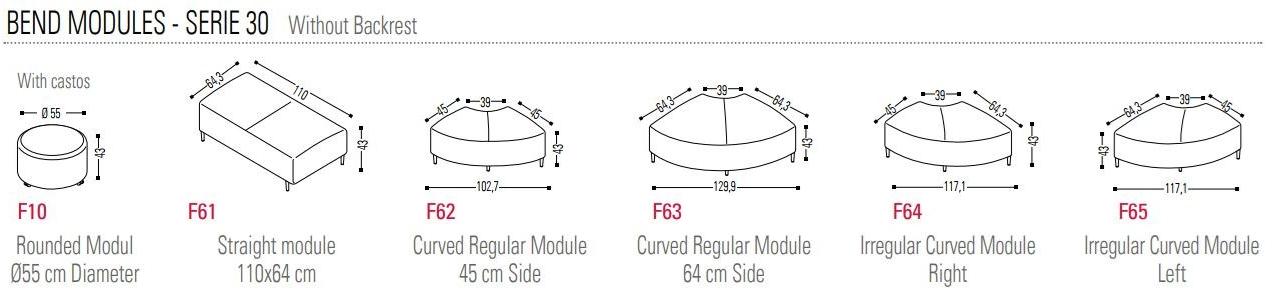 ACTIU Модульная скамья из ткани Bend sun-id-1406203 - Вид №5