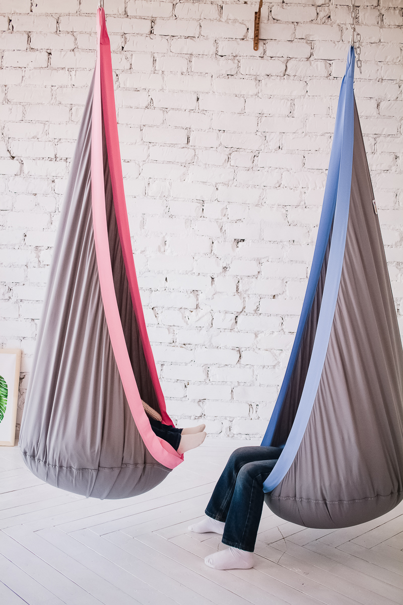 Подвесное кресло-кокон серо-розовое ПОКАЧАЙКА  326712 Серый Santreyd  - Вид №4