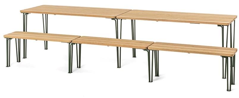 Nola Industrier Прямоугольный садовый стол из стали и дерева Gard sun-id-1361456 - Вид №2