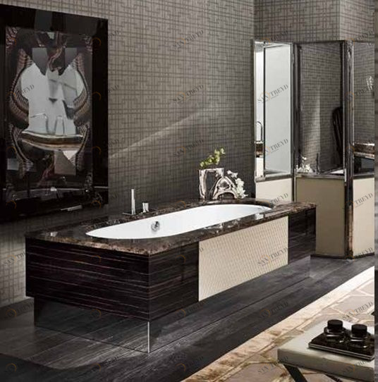 Ванна Denver 100x200 в отделке ebano lucido / emperador MILLDUE FOUR SEASONS 1901F01