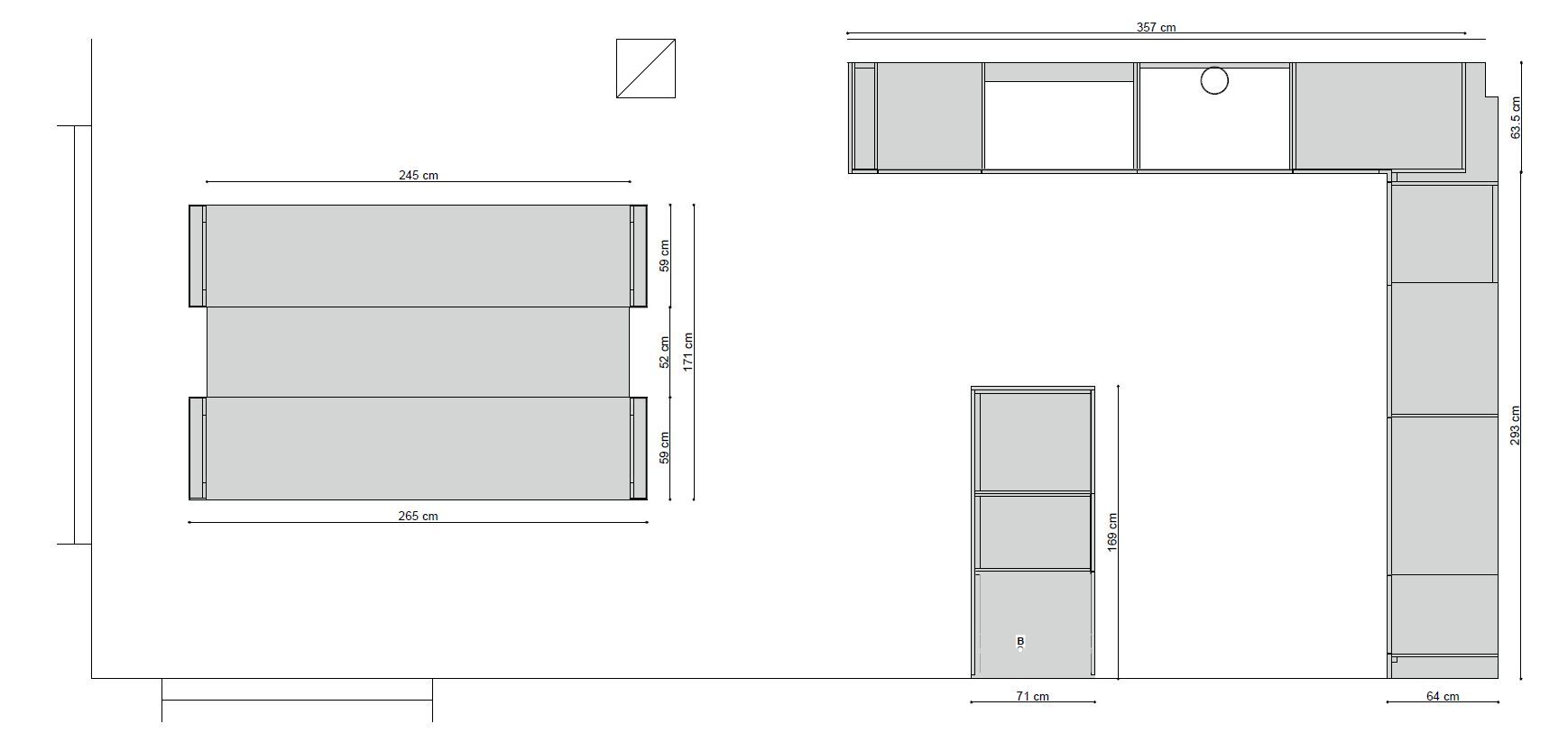 Угловая кухня с двумя островами TM Italia Cucine T30 ARCH-00000423 - Вид №9