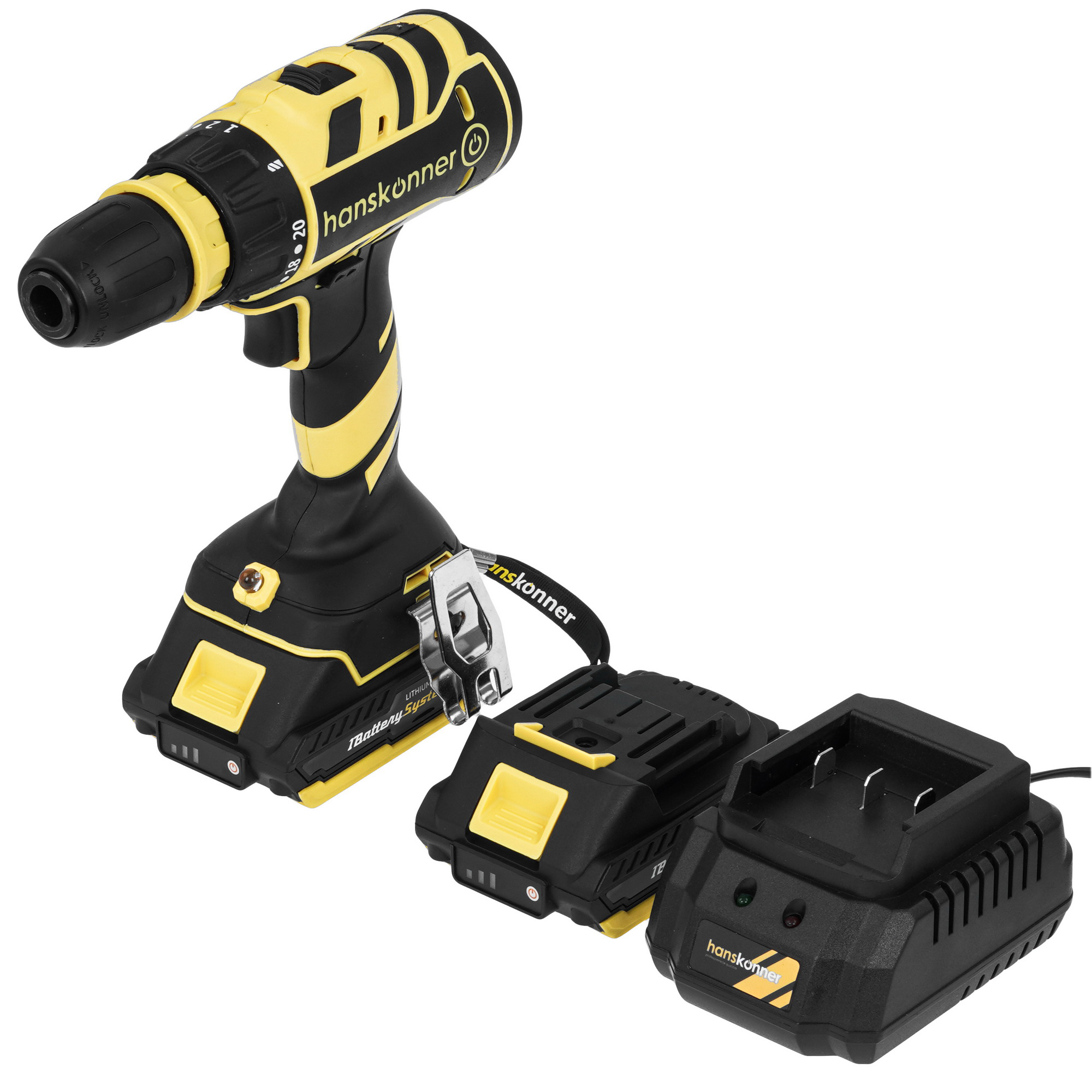 Дрель-шуруповерт Hanskonner HCD1865C 1BatterySystem 18V 9127187 STDN-0062185 - Вид №1