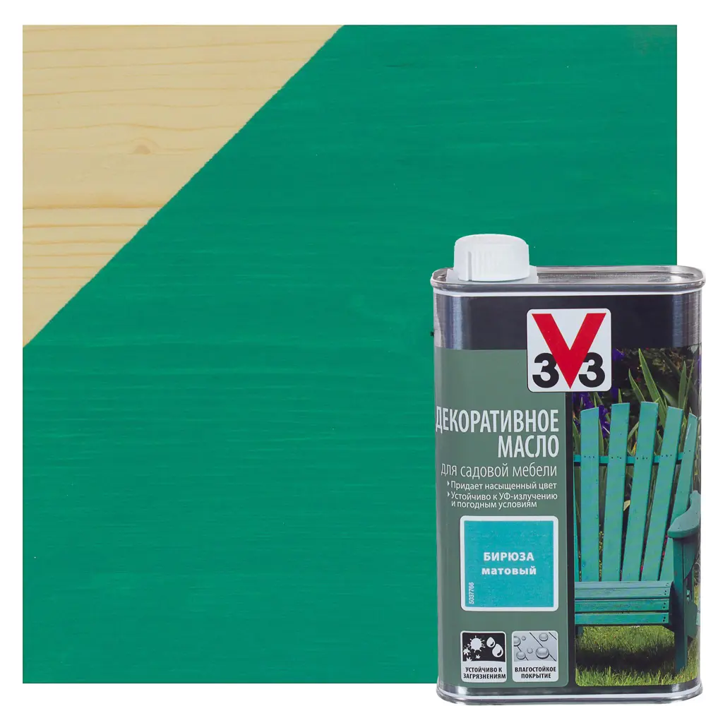 Масло для садовой мебели цвет бирюзовый 0.5 л V33 STLM-2208900
