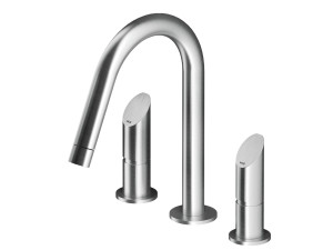 Смеситель для раковины с 3 отверстиями из нержавеющей стали