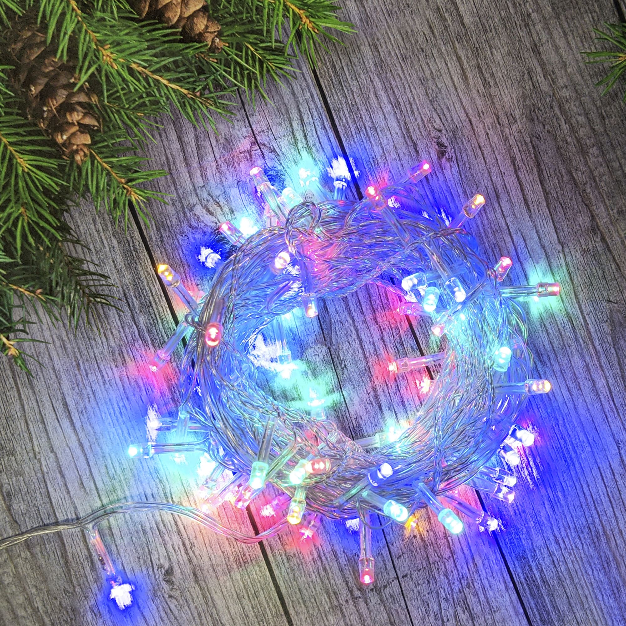 82839214 Электрогирлянда комнатная «Нить» 10 м 100 LED мультисвет 8 режимов Santreyd  - Вид №4