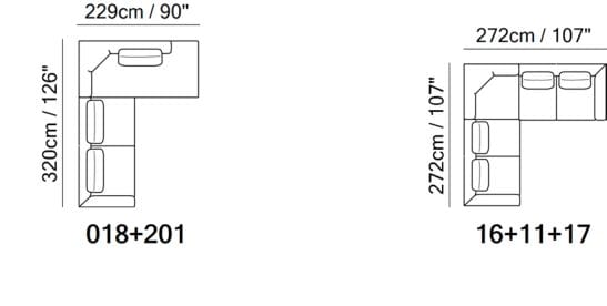 Угловой диван из ткани Natuzzi Italia время ARCH-00027189 - Вид №9