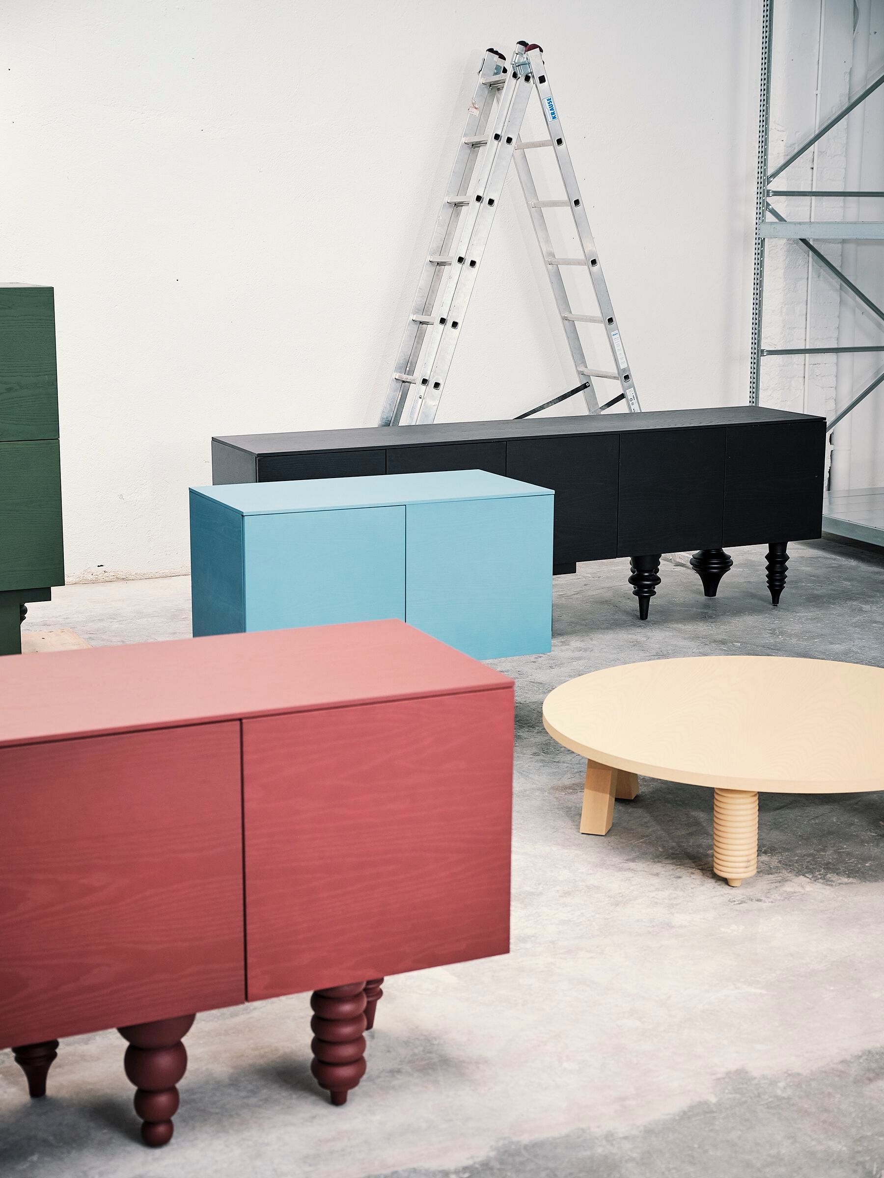 Круглый журнальный столик из ясеня для гостиной BD Barcelona Multileg ARCH-00094674 - Вид №8