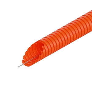 Труба гофрированная Экопласт ПНД D32 мм 25 м тяжелая цвет оранжевый