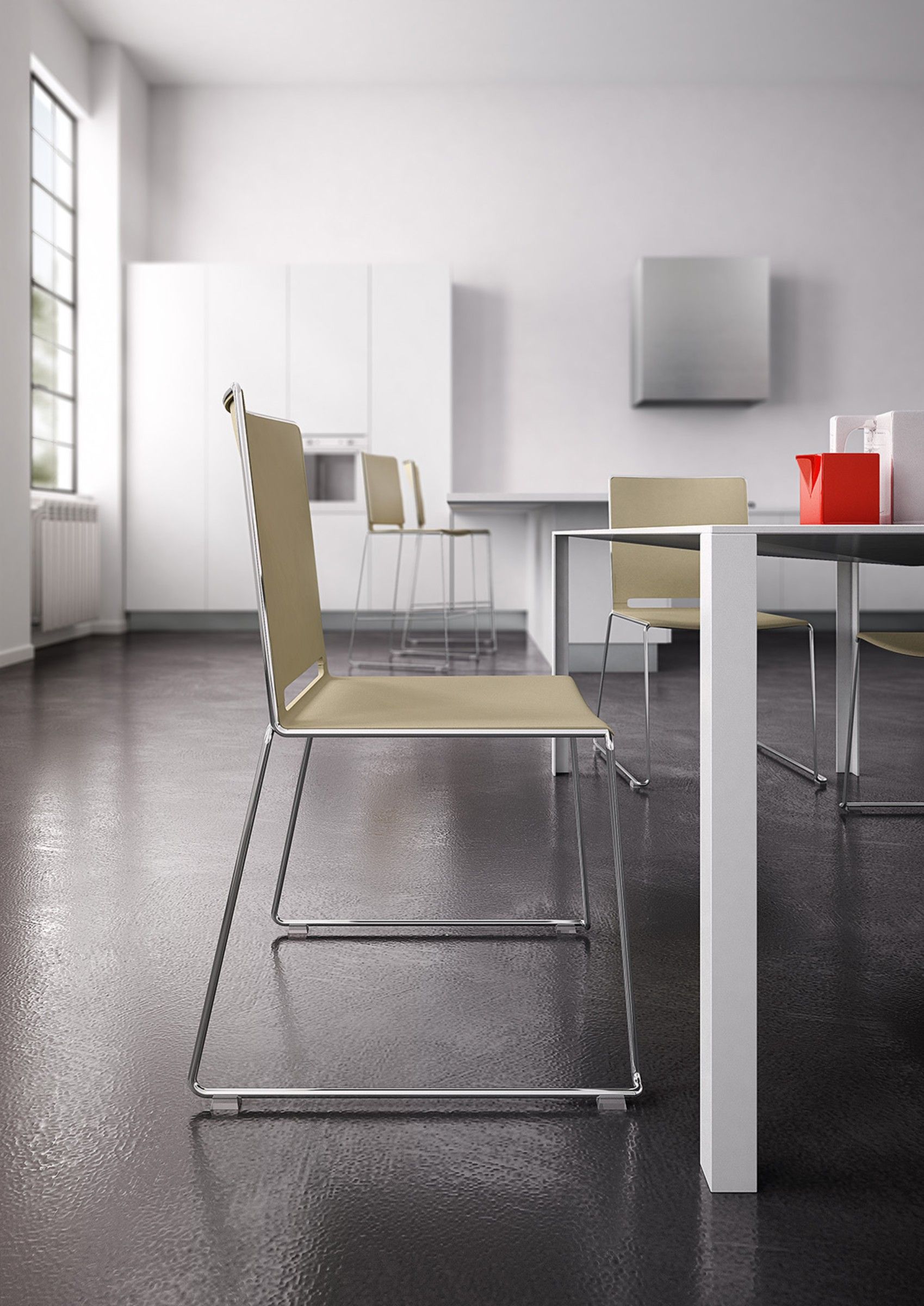 Табурет из хромированной стали и полипропилена Leyform iLike ARCH-00090936 - Вид №8