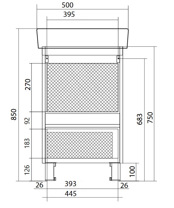 У76064 Тумба Tera 50Н 1д. Дуб Сонома 1 Marka TERA - Вид №6
