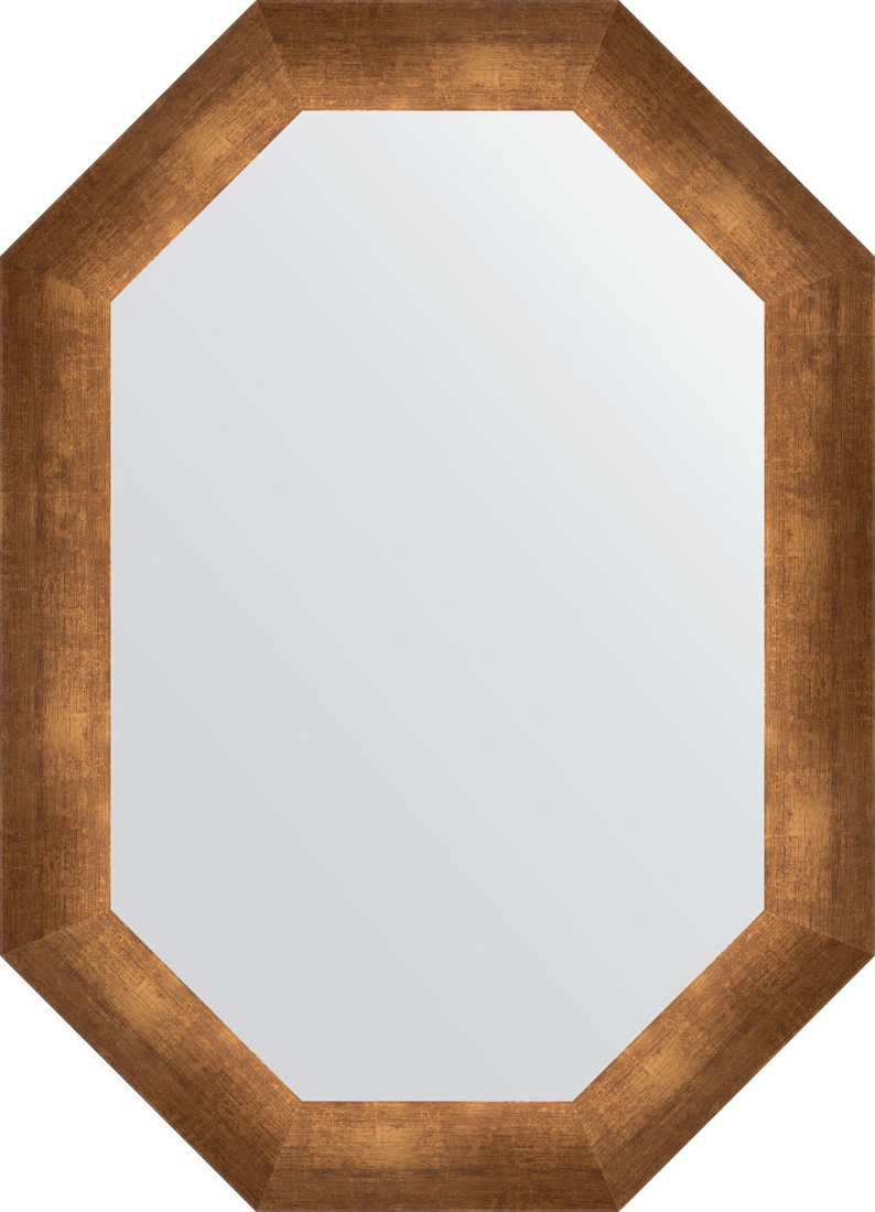 BY 7077 Зеркало в багетной раме - состаренная бронза 66 mm EVOFORM Octagon