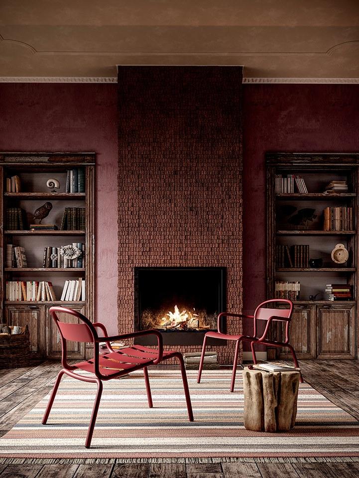 COLOS Штабелируемое кресло из листового металла с подлокотниками Stecca sun-id-1434652 - Вид №1