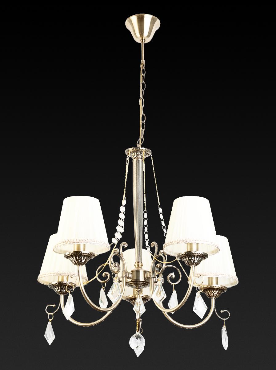 Подвесная люстра Toplight Monica TL5660D-05AB TOPLIGHT ДИЗАЙНЕРСКИЕ, MONICA 186078 Бежевый  - Вид №1