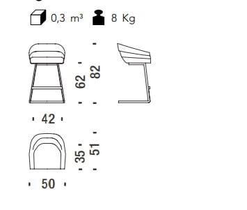 Высокий консольный стул из полипропилена MOROSO Rift ARCH-00140790 - Вид №7