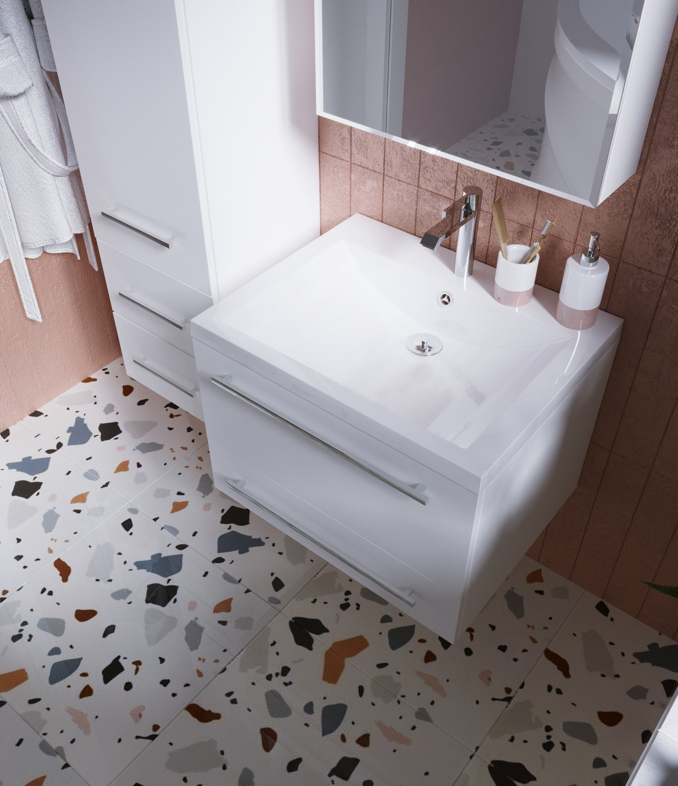 У51038 Тумба без раковины Соната 58П 2я 1 Marka Соната  - Вид №1