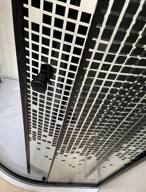 Душ. уголок NG- 007-14BLACK (900х900х1950) низкий поддон(13см) стекло МОЗАИКА 2 места Niagara ECO 0071452B - Вид №3