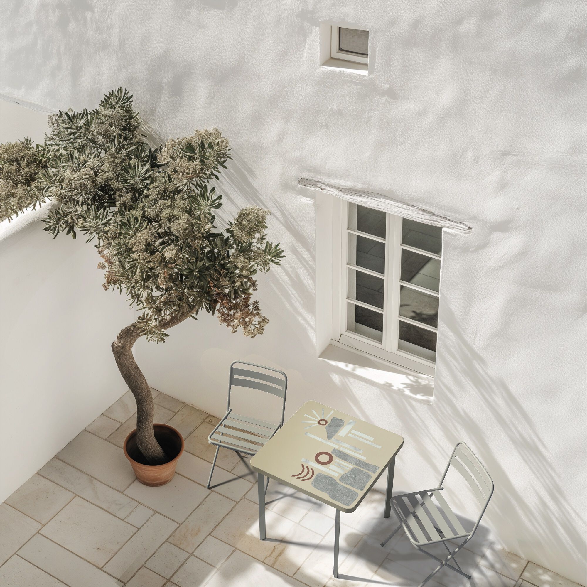 Бетонный квадратный стол URBI et ORBI Medius Terra ARCH-00113724 - Вид №1