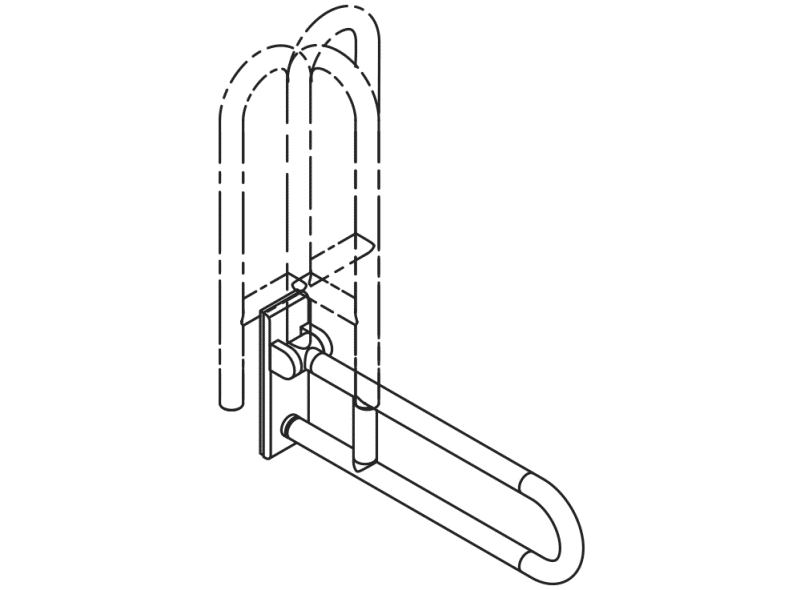 801.50D107 Мобильная опорная ручка, поворотная HEWI HEWI active+  - Вид №5