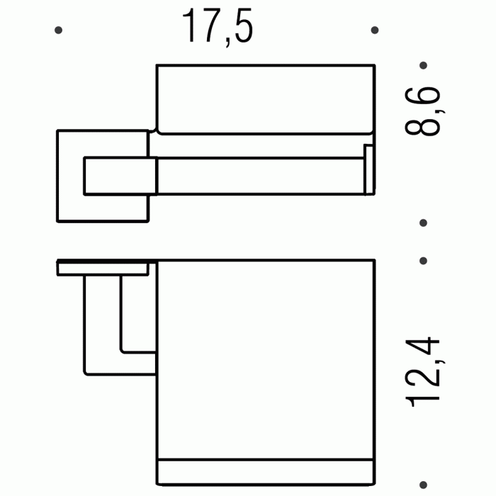 B3791 BasicQ Держатель туалетной бумаги с крышкой COLOMBO Basic Q Colombo Design - Вид №2