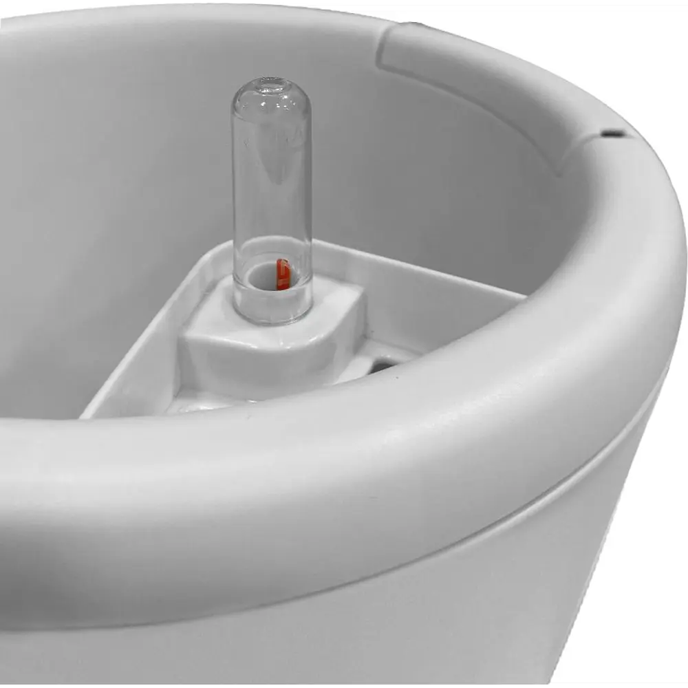 Горшок цветочный с автополивом Ingreen ø25 h28.7 см v9 л с автополивом пластик белый Munchen STLM-2115755 - Вид №3