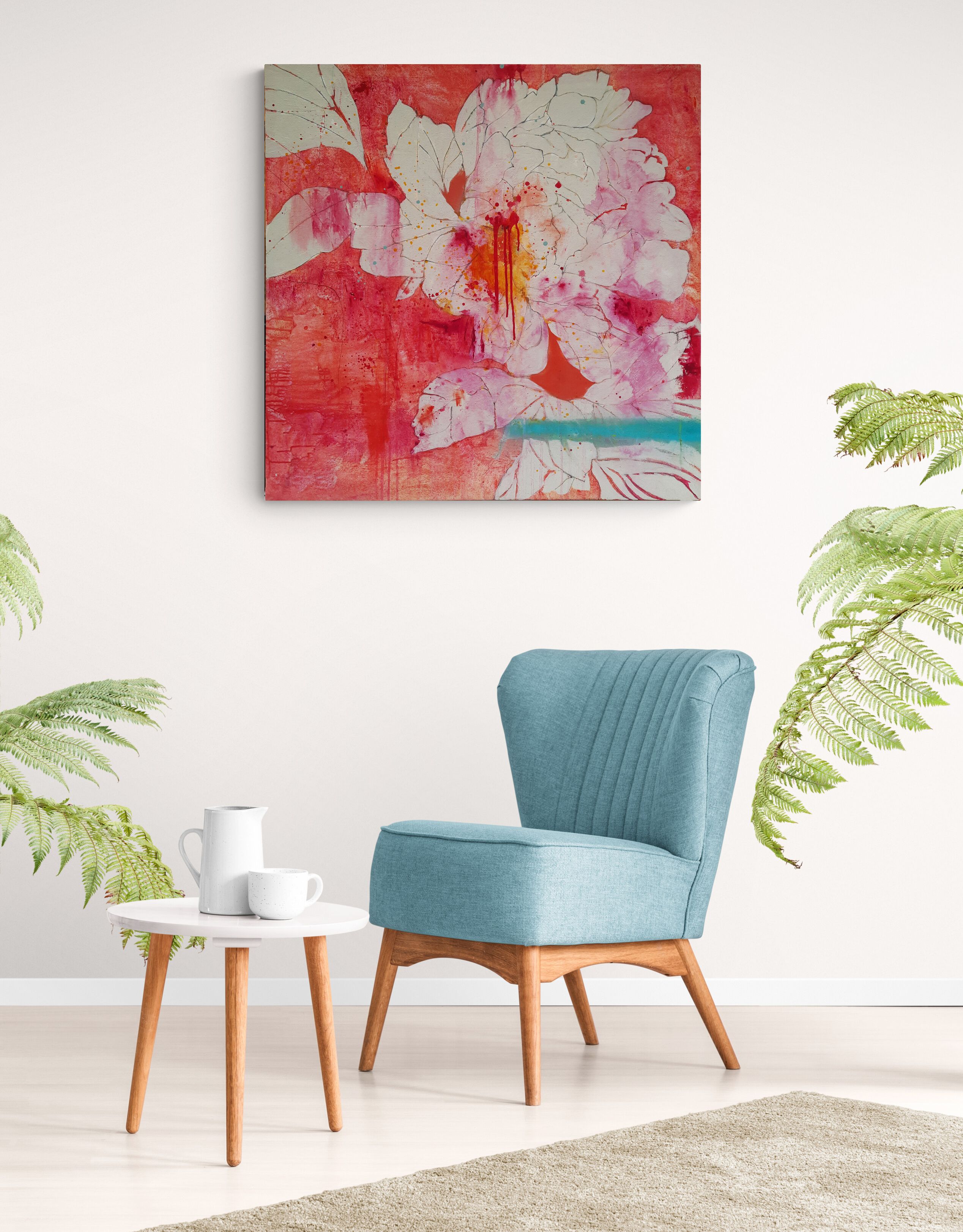 Картина ICI ET LÀ PETIT VIBRANT RED ARCH-00065926