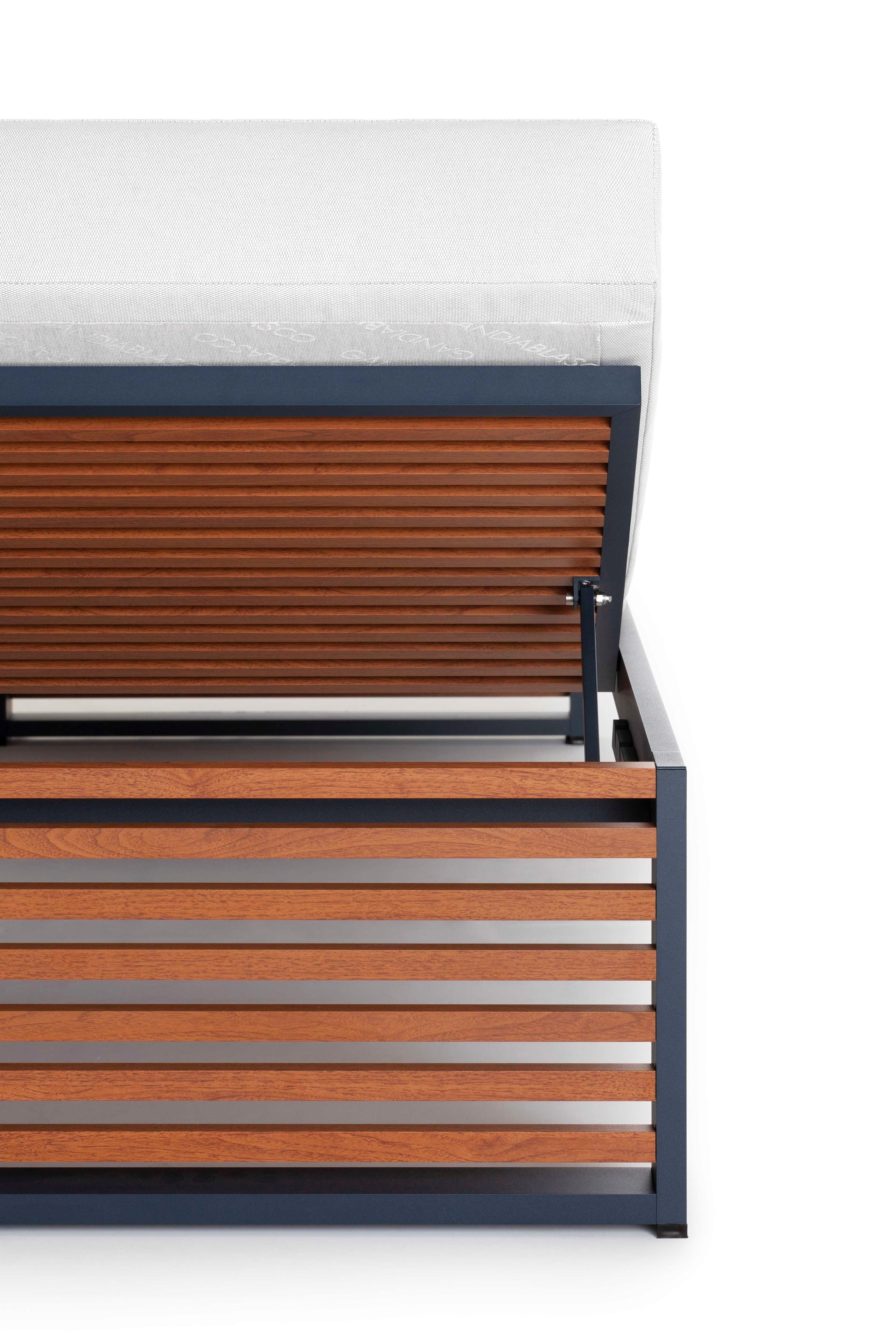 Садовая кровать с откидной спинкой из тикового дерева GANDIABLASCO DNA ARCH-00004547 - Вид №4