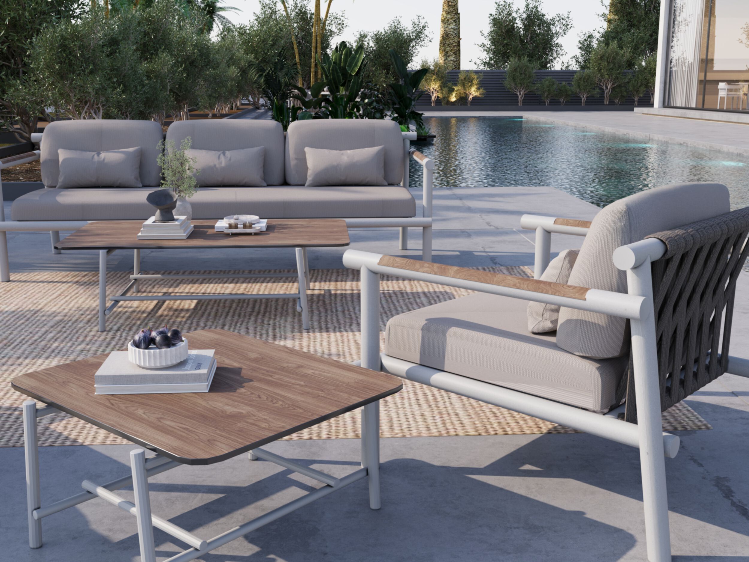 Алюминиевый прямоугольный садовый столик с порошковым покрытием 10Deka Aurora ARCH-00107363 - Вид №1