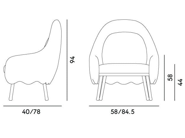 Кресло Bergère из ясеня с подлокотниками Billiani ARCH-00012658 - Вид №4