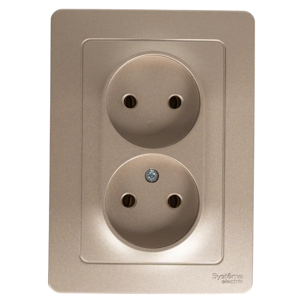 Розетка двойная встраиваемая Systeme Electric Blanca без заземления цвет титан 86728856 STLM-2153132