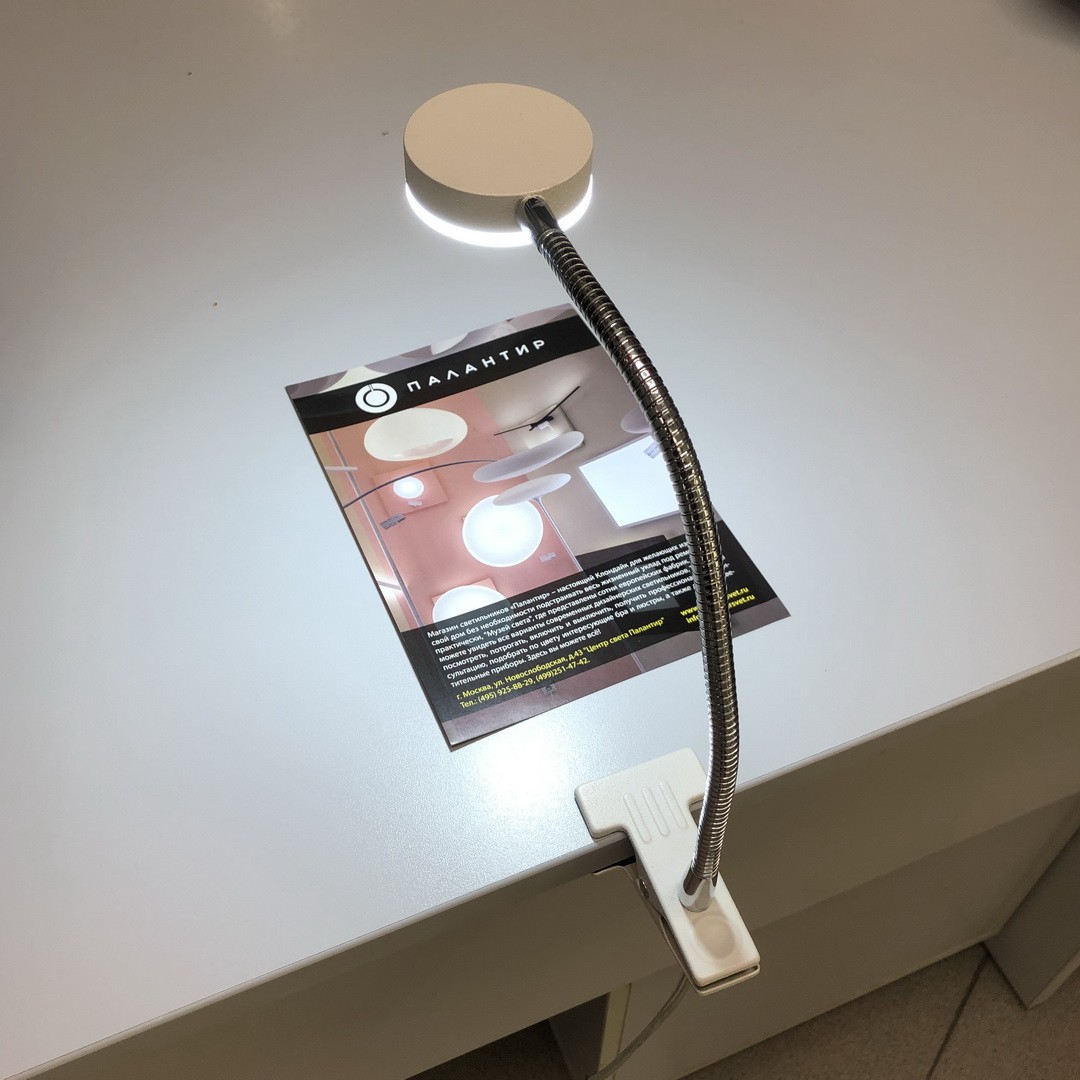 Orion LA 4-1134/1 chrom/weis лампа настольная на прищепке 102361 - Вид №3