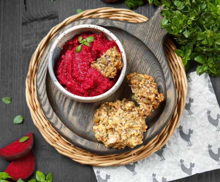 6912 Хумус свекольный с крекером Вкусляндия 