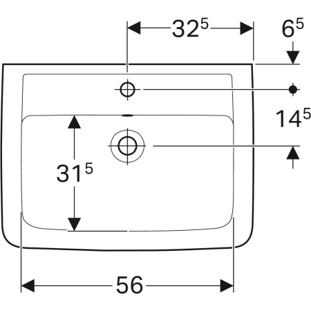 222260000 Раковина Geberit Renova Plan Geberit  - Вид №10