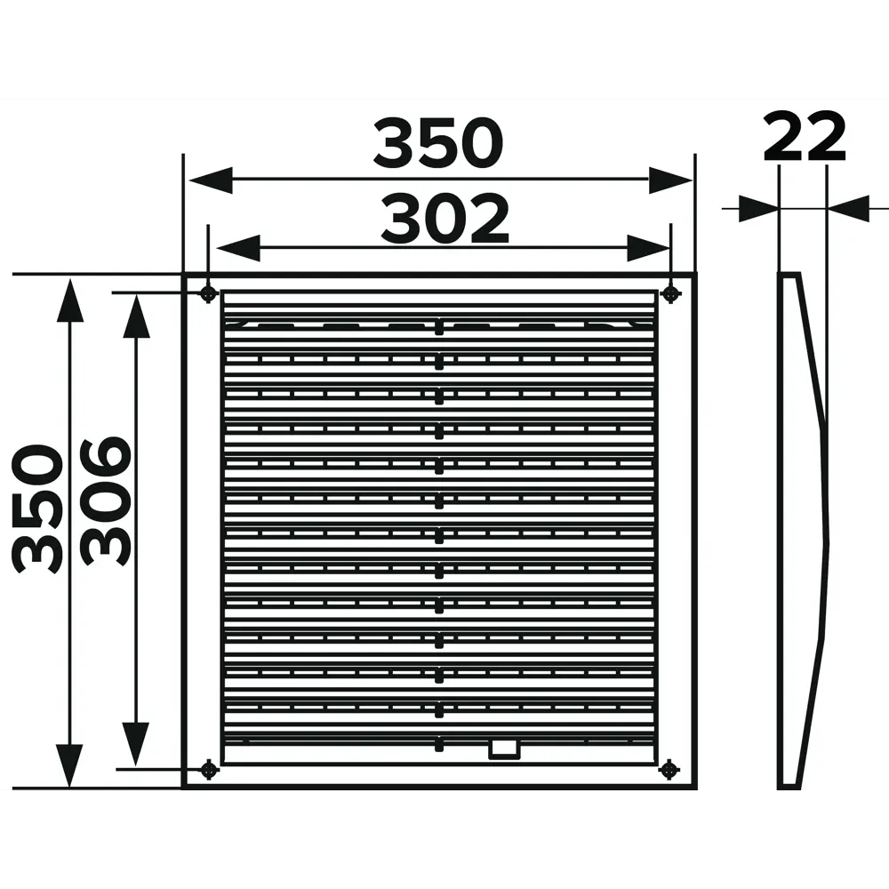 Решетка вентиляционная регулируемая Era 350x350 мм пластик цвет белый STLM-2194330 - Вид №5