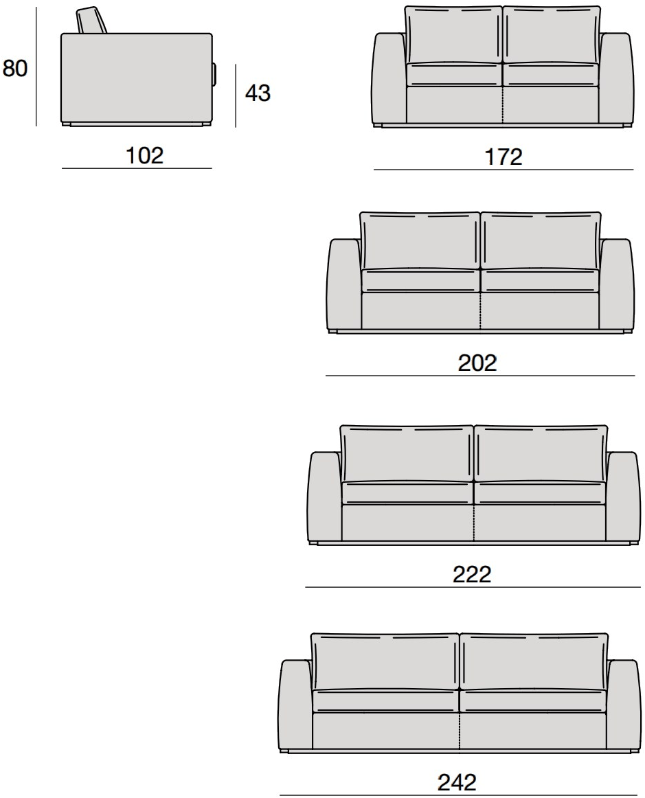 CTS SALOTTI 3-х местный тканевый диван Andy sun-id-1368564 - Вид №3