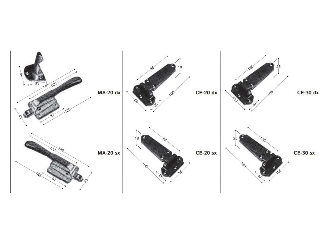 Латунная мебельная петля GIARA ART DESIGN-BRONZE Leva - Cerniera ARCH-00089232 - Вид №8