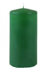 079805 Свеча пеньковая 8 х 20 см 813 г зеленая Омский Свечной