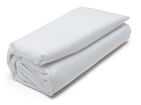 FSH160_BL_S простынь на резинке 160/200 выс 30 blanc белый сатин Blanc des Vosges Santreyd 