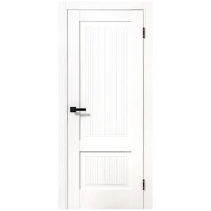 Комплект двери Олимпия глухая 90x200 см полипропилен цвет аляска с добором 200 мм