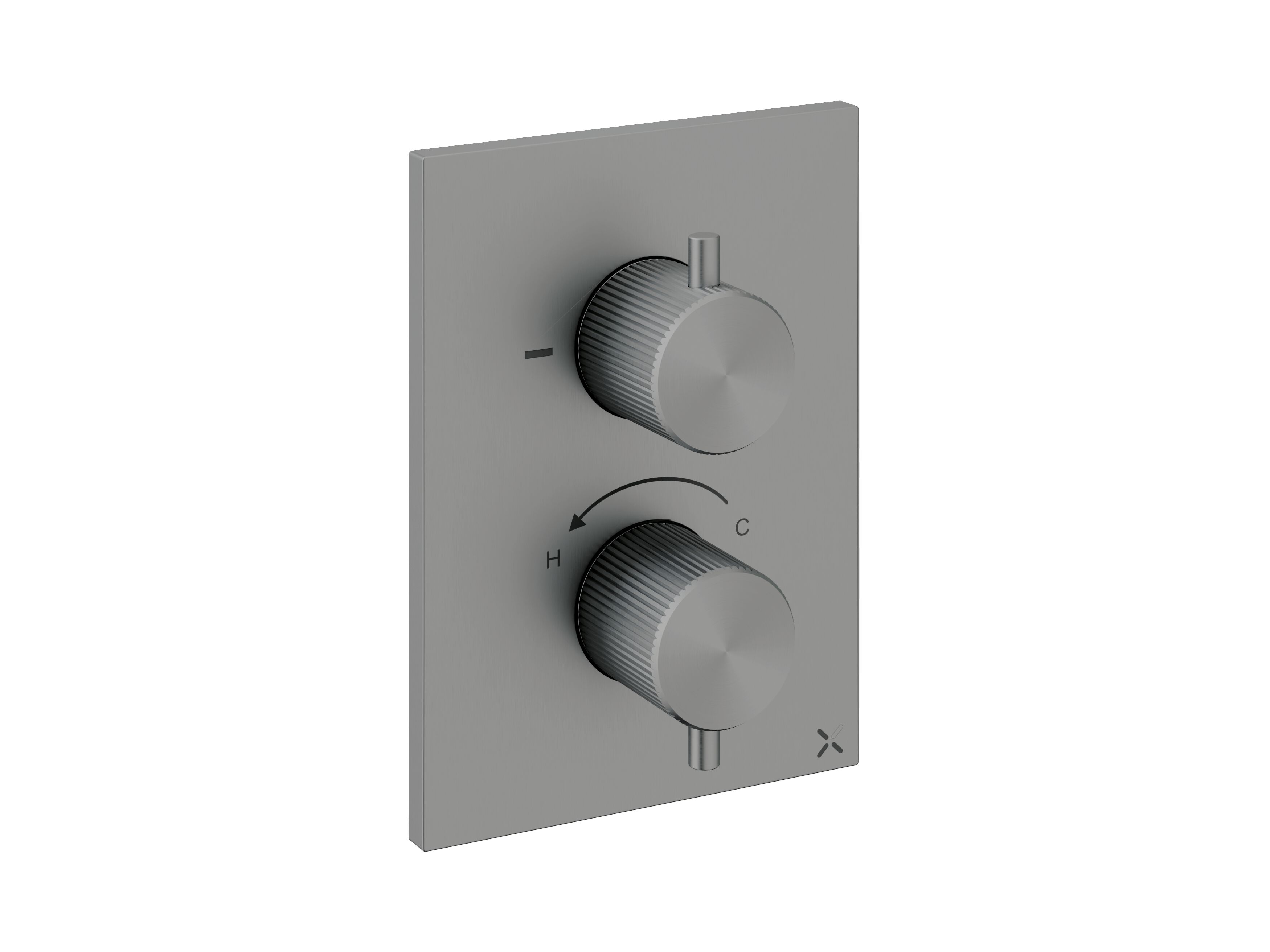 Термостатический смеситель для душа с 2 отверстиями из нержавеющей стали CROSSWATER 3ONE6 ARCH-00109867 - Вид №1