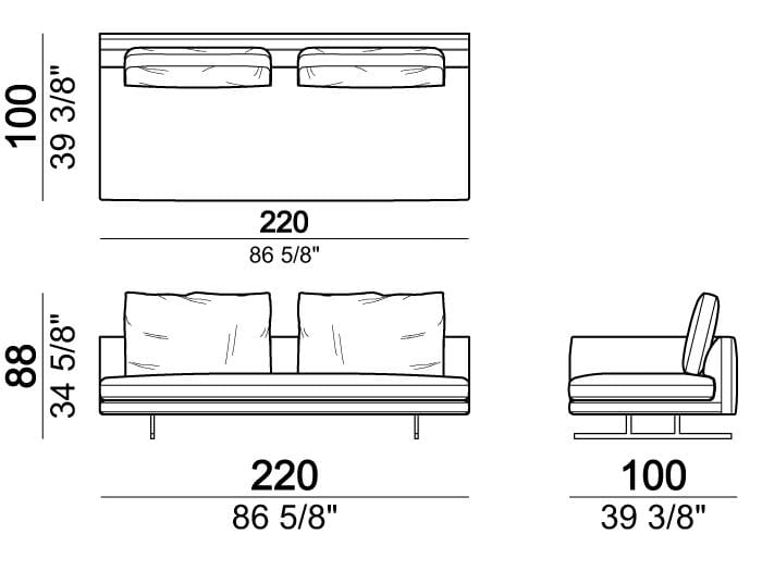 Тканевый диван с полуостровом Arketipo MOSS ARCH-00121787 - Вид №9