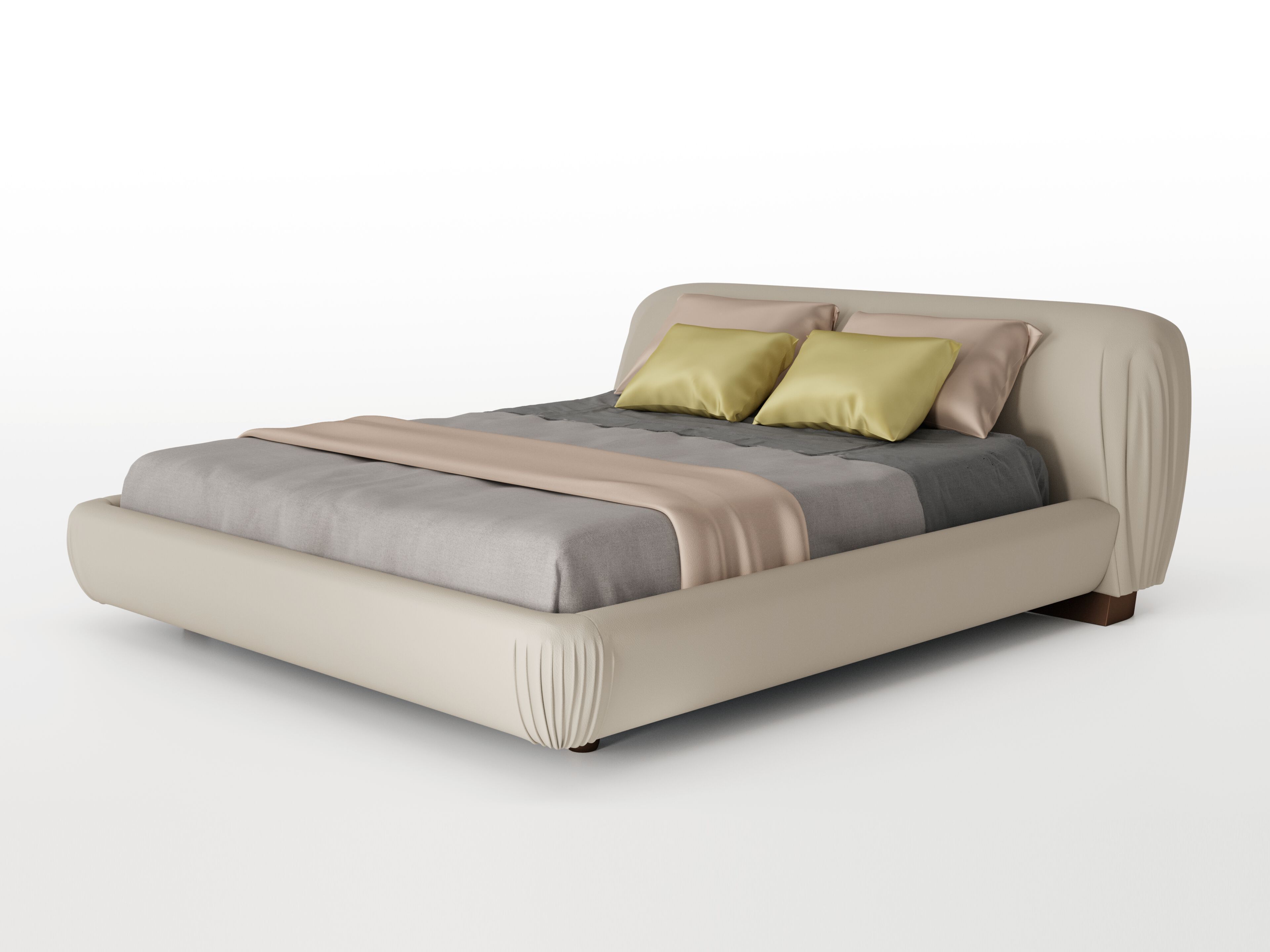 Кожаная двуспальная кровать Bizzotto Italia ARCH-00013060