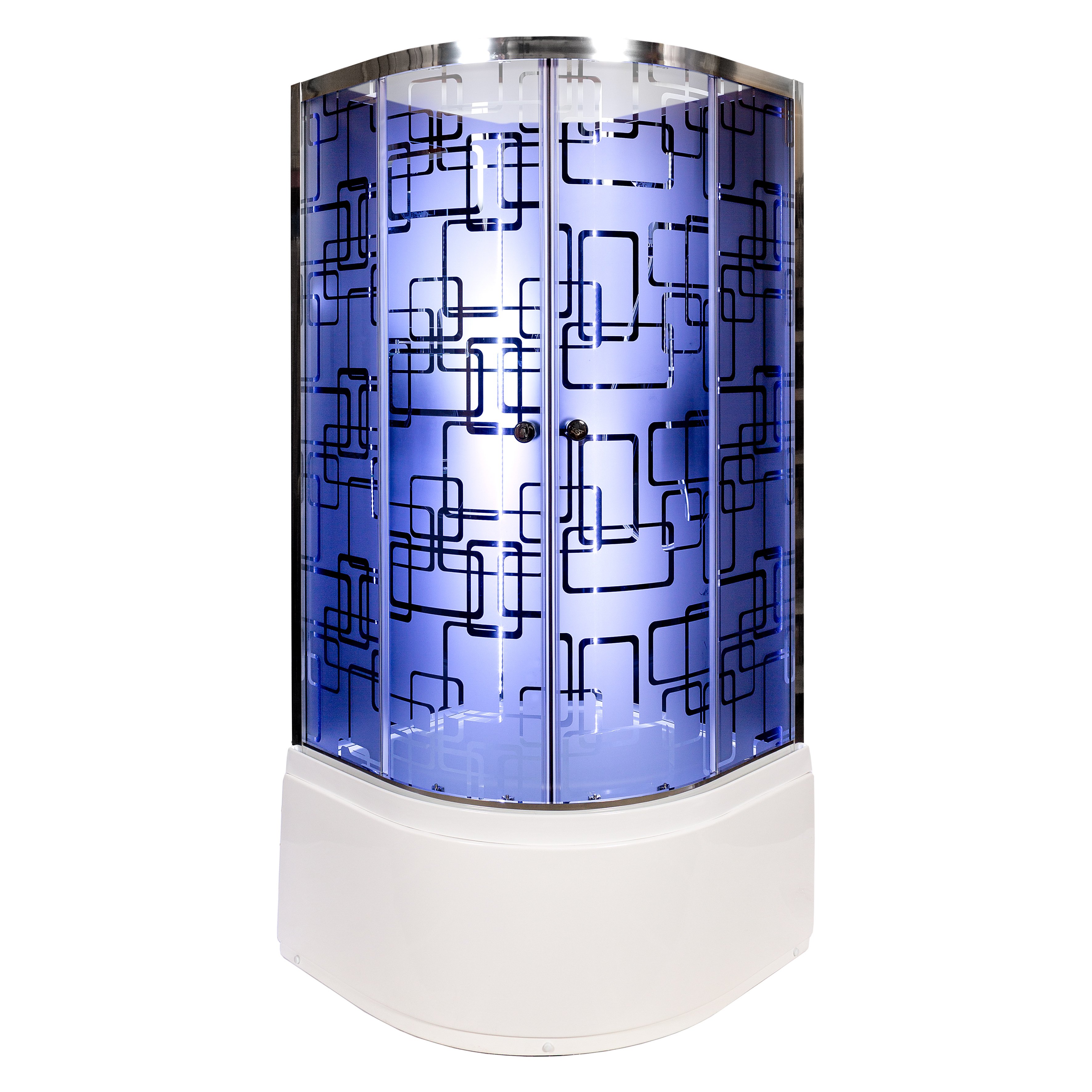 ЕМ1511 R с гм. и эл. Душевая кабина DETO Серия EM BМ4590 N LED BLACK - Вид №15