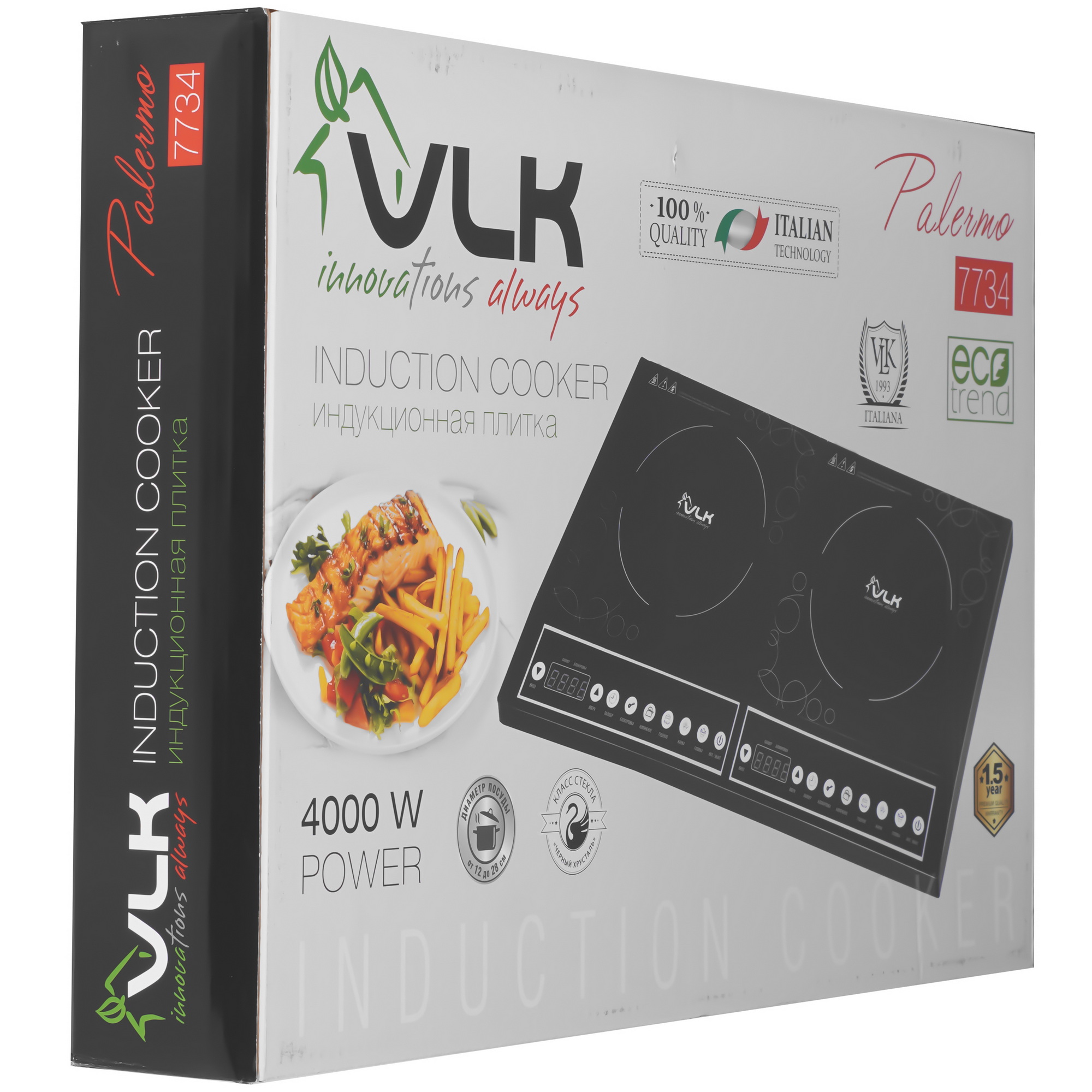 9225607 Плита компактная электрическая VLK Palermo 7734 черный STDN-0087209 - Вид №7