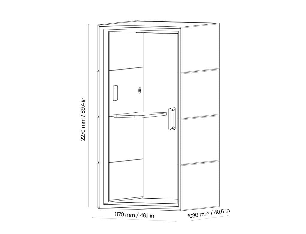 Одноместная акустическая офисная кабина со встроенным освещением SilentLab GEN4 ARCH-00099163 - Вид №12