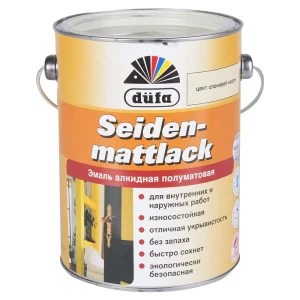Эмаль полуматовая цвета слоновая кость Dufa Seidenmattlack 2.5 л