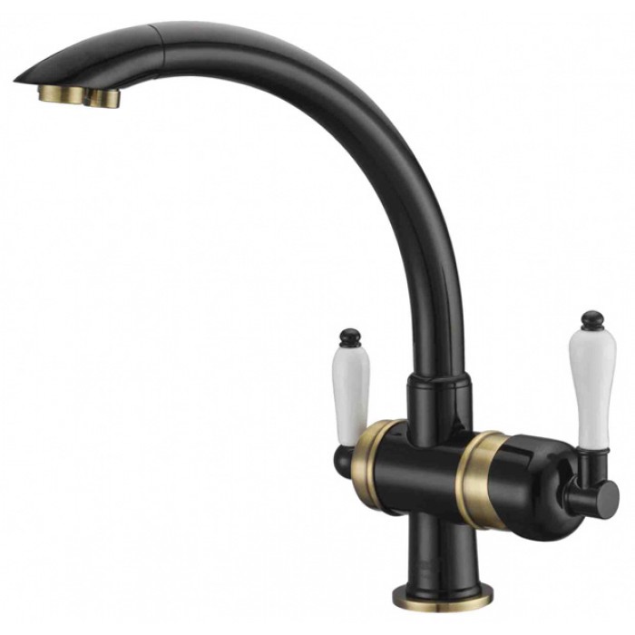 Zorg ZR 327 YF Bronze-black Смеситель для кухни Zorg 315х215 мм  - Вид №2