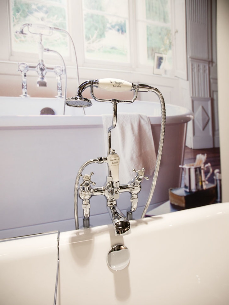 Смеситель для ванны "под наклоном" и ручным душем, набортный [CL19 BLA]  Burlington T9-QT BLA, T18, T1 BLA  - Вид №4