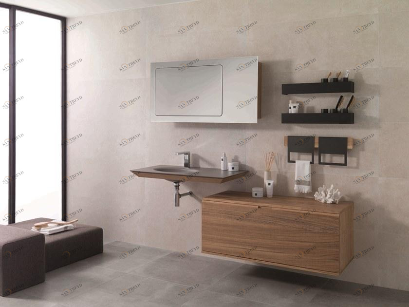 GAMADECOR Тумба под умывальник из дерева с ящиками и зеркалом sun-id-1409741