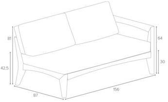 Royal Botania Мягкий 2-местный тканевый диван Zenhit sun-id-1354590 - Вид №2