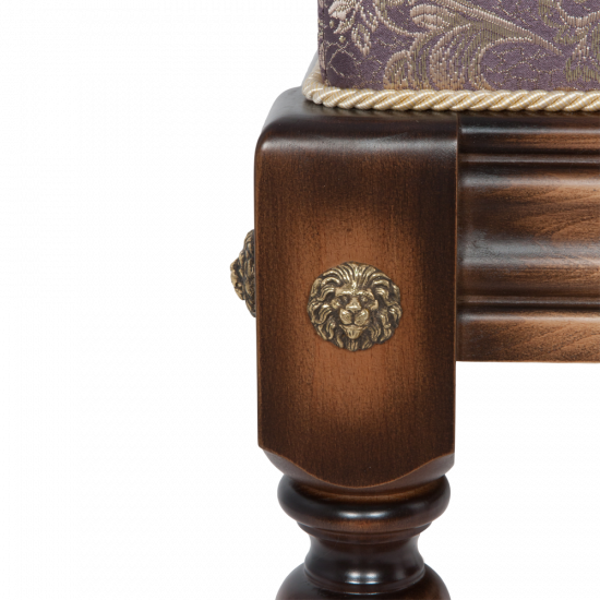 17105 Банкетка Классика 2 Орех Флора Лилак BOGACHO 4627179652449 - Вид №2